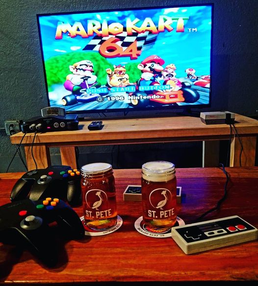 🎮Sunday’s are for Funday🎮 Mario Kart on our old school N64 is back at the brewer