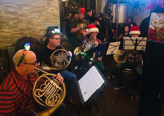 Brass & Brews is a tradition here at St Pete Brewing. A joyous brass ensemble pl