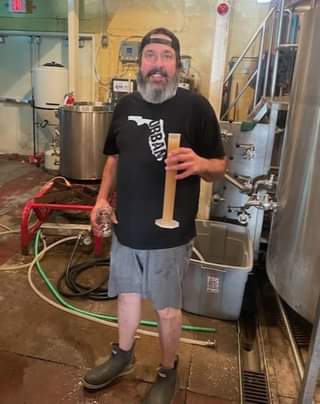 Jon taking original gravity of our small batch Sour. What fruit would you like t