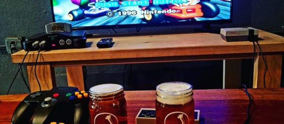 🎮Sunday’s are for Funday🎮 Mario Kart on our old school N64 is back at the brewer